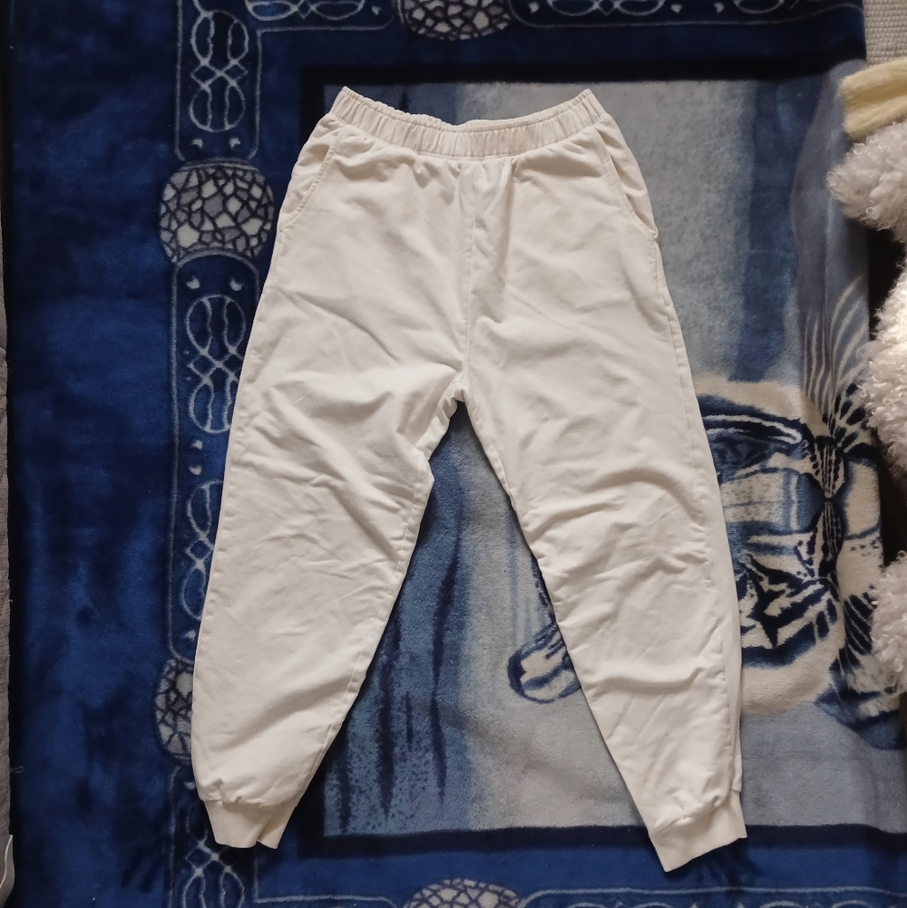 Womens White Jogger Pants